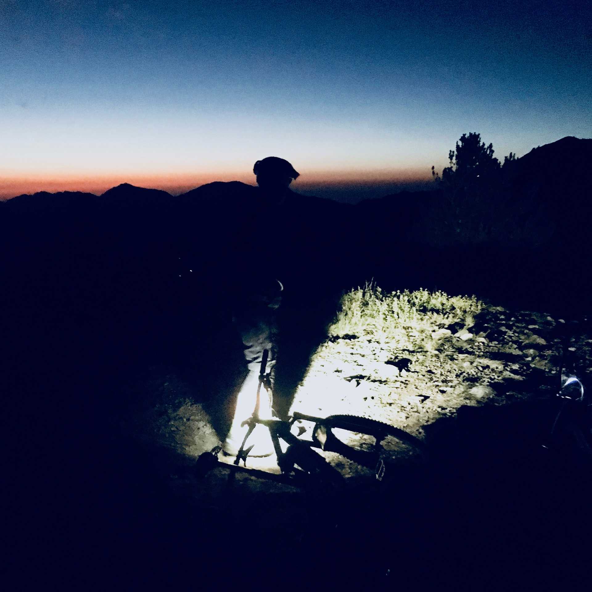 Biking the Wasatch Crest trail at night